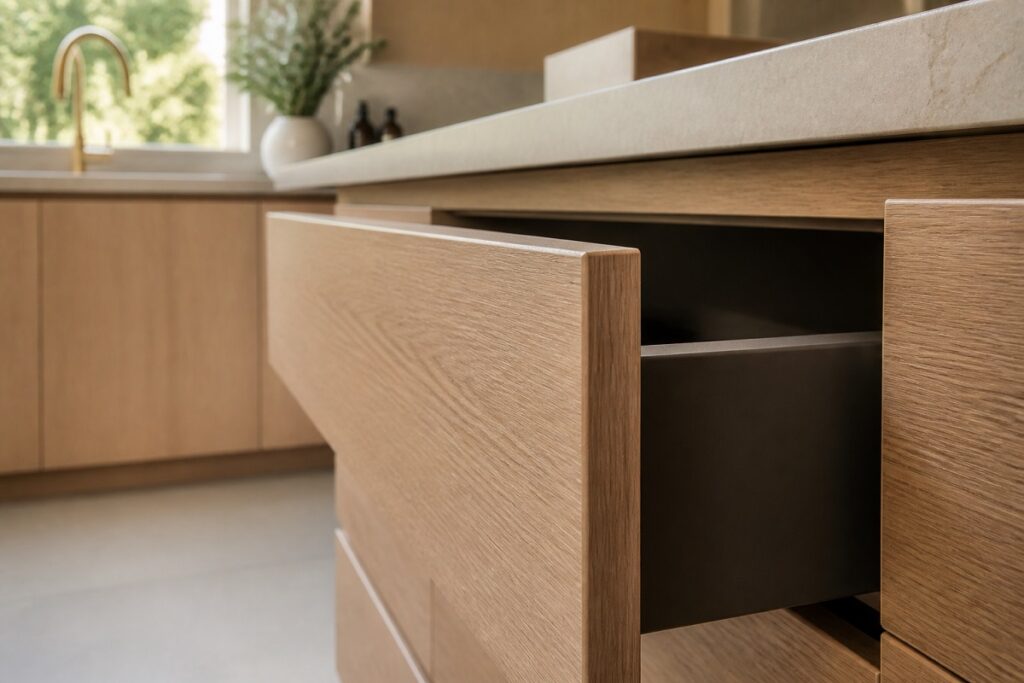 edge banding on a kitche cabinet in Perth small